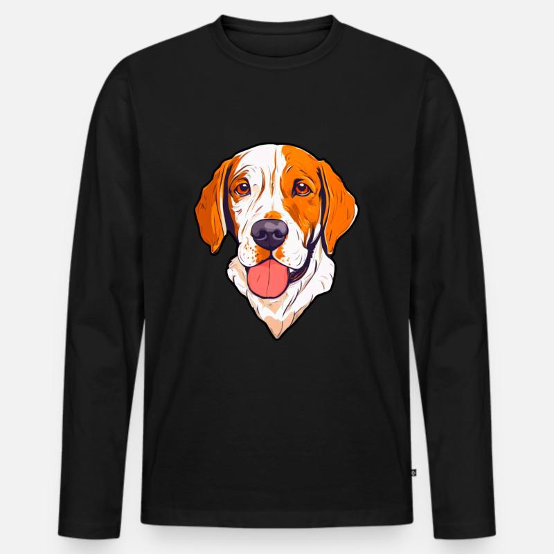 Hundehalter Welpen Herrchen - Männer Premium Bio Langarmshirt - Schwarz