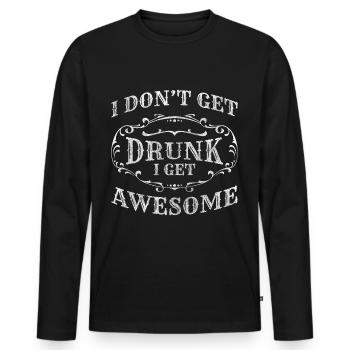 Tournée des bars pour célébrer Funny Squad - T-shirt manches longues Premium bio Homme - noir - Devant - Nico (187cm)