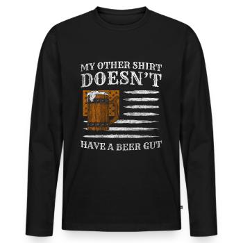 Bar Hopping Bière Boissons - T-shirt manches longues Premium bio Homme - noir - Devant - Nico (187cm)