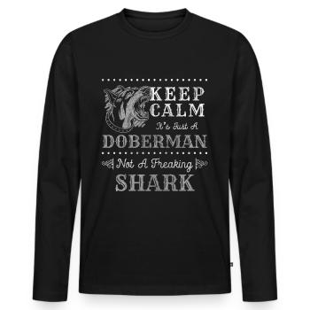 Chien de garde Chien de race pure - T-shirt manches longues Premium bio Homme - noir - Devant - Nico (187cm)