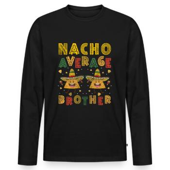 Familie Nachwuchs Aufpassen - Männer Premium Bio Langarmshirt - Schwarz - Vorne - Nico (187cm)