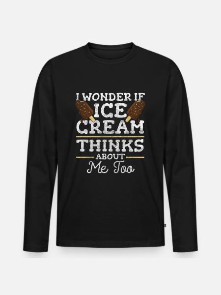 Cream Delight Beach Cream - Men's Premium Organic Long Sleeve Shirt - black