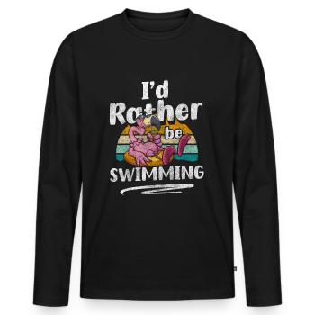 Pool Sport Wettkampf - Männer Premium Bio Langarmshirt - Schwarz - Vorne - Nico (187cm)