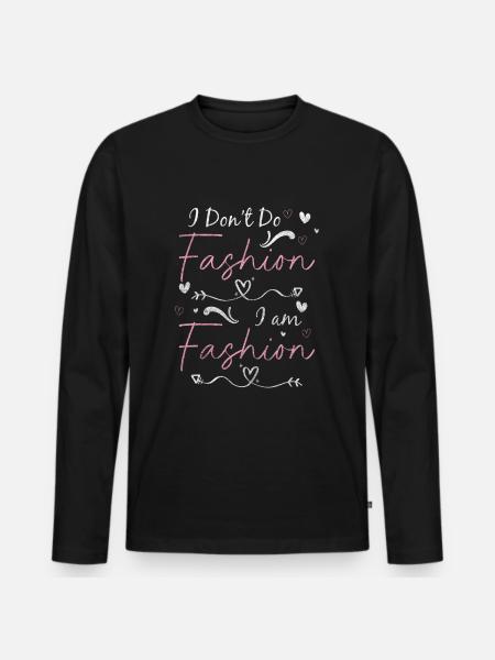 Mode Trendsetter Modenschau - Männer Premium Bio Langarmshirt - Schwarz