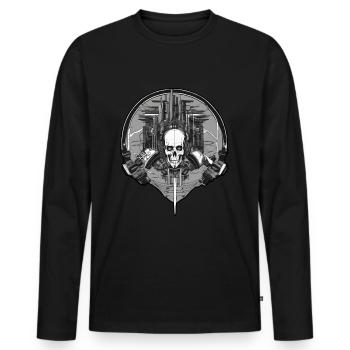 Rave Jumpstyle Musique Excitante - T-shirt manches longues Premium bio Homme - noir - Devant - Nico (187cm)