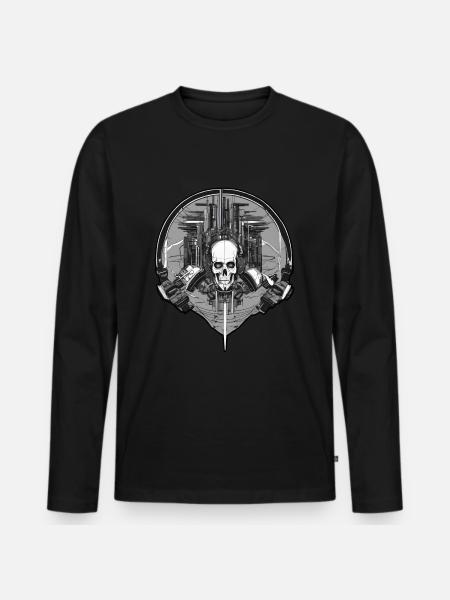 Rave Jumpstyle Music Exciting - Men's Premium Organic Long Sleeve Shirt - black