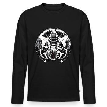 Techno Hardstyle Rays - T-shirt manches longues Premium bio Homme - noir - Devant - Nico (187cm)