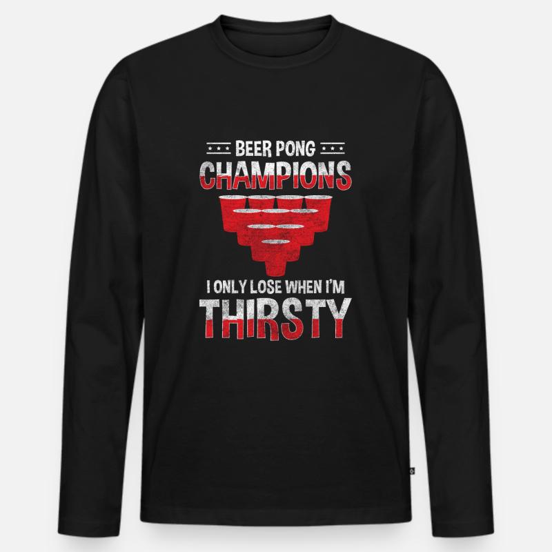 Beer Gewinner Teamsport - Männer Premium Bio Langarmshirt - Schwarz