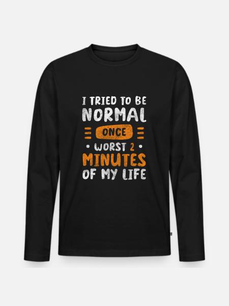 Introvert Reserved Loner Withdraw - Men's Premium Organic Long Sleeve Shirt - black