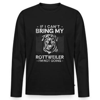 Rassehund Hunderasse Frauchen Gassi - Männer Premium Bio Langarmshirt - Schwarz - Vorne - Nico (187cm)