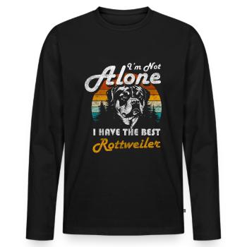 Rottweiler Loyal Mistress Walk - T-shirt manches longues Premium bio Homme - noir - Devant - Nico (187cm)
