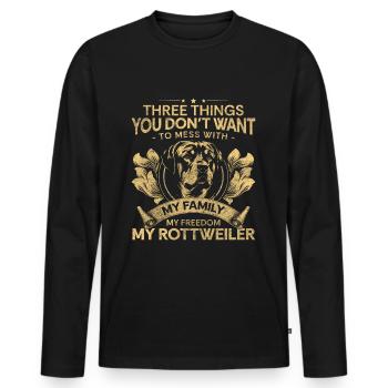 Rassehund Hundeliebe Stark - Männer Premium Bio Langarmshirt - Schwarz - Vorne - Nico (187cm)