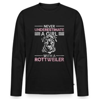 Rassehund Loyalität Hundeliebhaber Gassi - Männer Premium Bio Langarmshirt - Schwarz - Vorne - Nico (187cm)