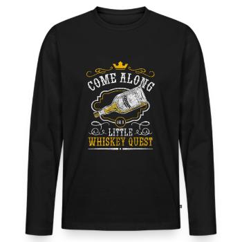 Rum Drinking Men Scotland - Men's Premium Organic Long Sleeve Shirt - black - Front - Nico (187cm)