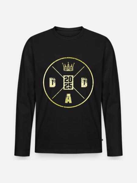 Dad 2025 Paternity Dad - Men's Premium Organic Long Sleeve Shirt - black