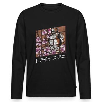 Japanese Dragon Legends Ronin - Men's Premium Organic Long Sleeve Shirt - black - Front - Nico (187cm)