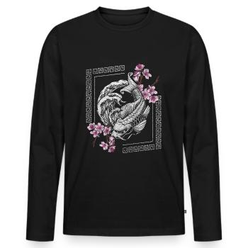 Asia Mythology Code of Honor - Men's Premium Organic Long Sleeve Shirt - black - Front - Nico (187cm)