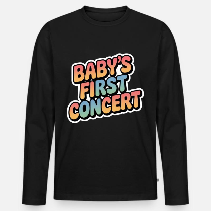 Baby's First Concert 18 - Männer Premium Bio Langarmshirt - Schwarz