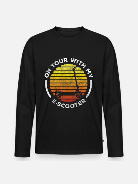 Scooter Electric Environment Alternative - Men's Premium Organic Long Sleeve Shirt - black