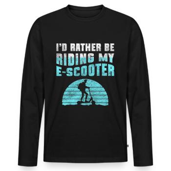 Scooter Driver Hybrid Kids Speed - Men's Premium Organic Long Sleeve Shirt - black - Front - Nico (187cm)