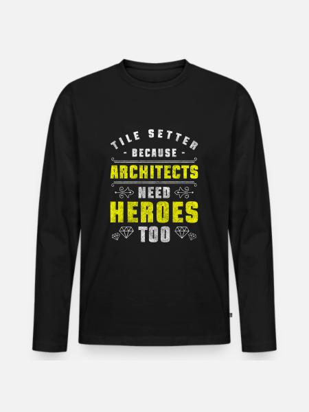 Tiler Floor Master Construction - Men's Premium Organic Long Sleeve Shirt - black