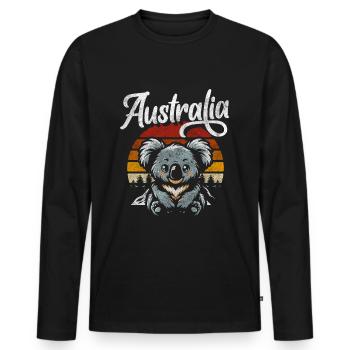 Outback Tourismus Exotisch - Männer Premium Bio Langarmshirt - Schwarz - Vorne - Nico (187cm)