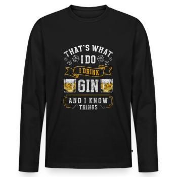 Alcohol drinkers celebrate crash - Men's Premium Organic Long Sleeve Shirt - black - Front - Nico (187cm)