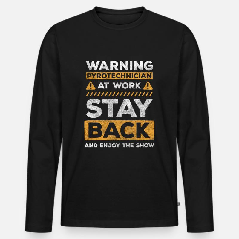 Pyro Neujahr Wunderschön Stadion - Männer Premium Bio Langarmshirt - Schwarz