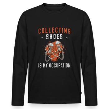 Chaussure Chaussure Collectionneur Love Striking - T-shirt manches longues Premium bio Homme - noir - Devant - Nico (187cm)