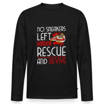Shoe Lovers Shopping Trend - Men's Premium Organic Long Sleeve Shirt - black - Front - Nico (187cm)