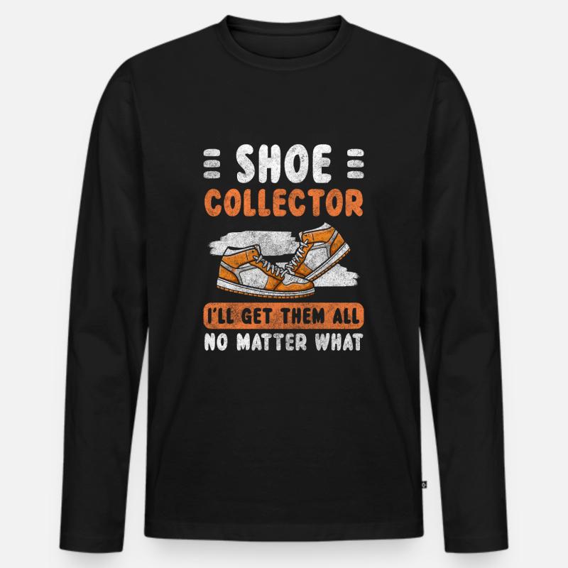 Schuhe Modisch Auffällig - Männer Premium Bio Langarmshirt - Schwarz