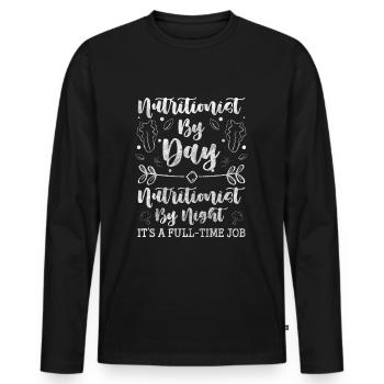 Consultante Profession Sujet Santé - T-shirt manches longues Premium bio Homme - noir - Devant - Nico (187cm)