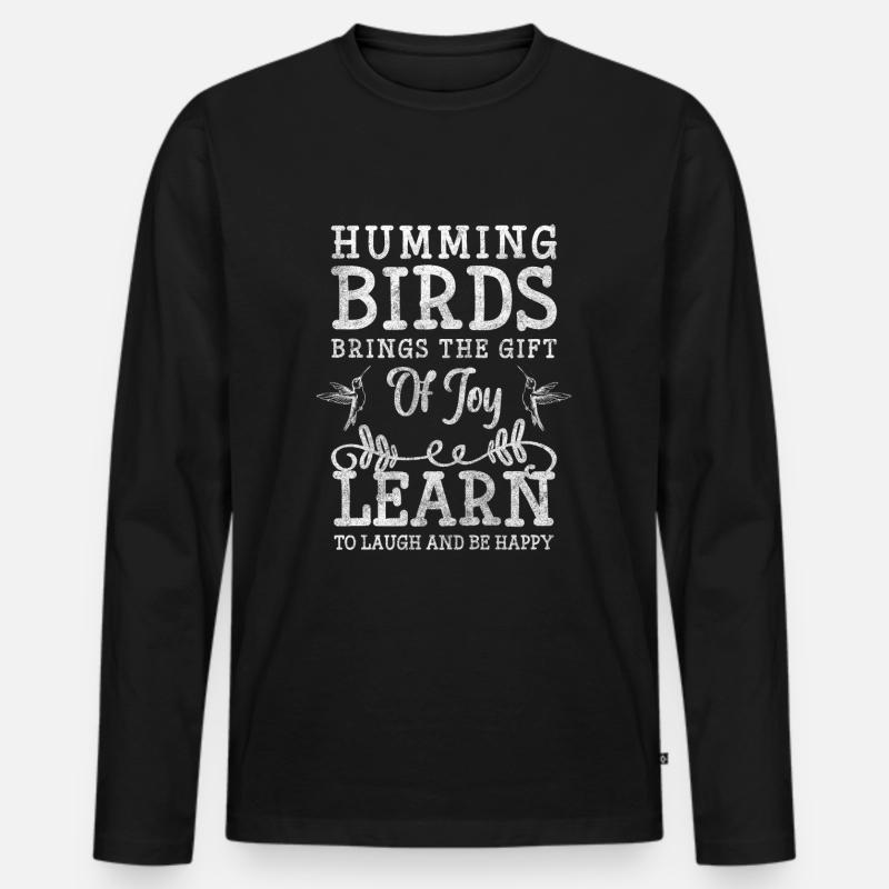 Vogel Tierschutz Zauberei - Männer Premium Bio Langarmshirt - Schwarz