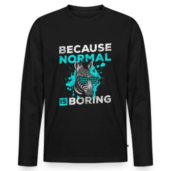 Parc animalier de safari pour la conservation des zèbres - T-shirt manches longues Premium bio Homme - noir - Devant - Nico (187cm)