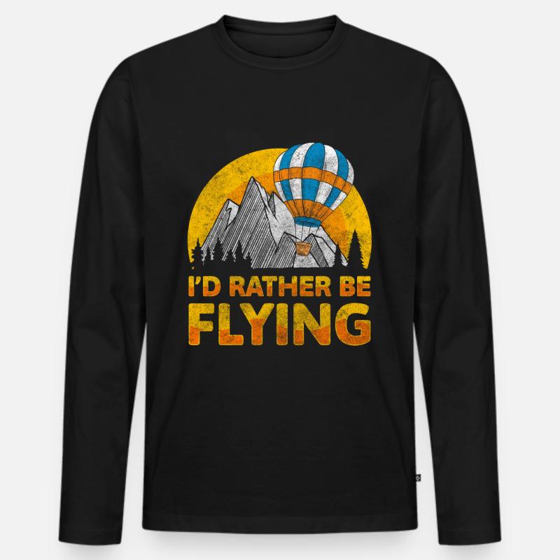 Ballon Aufregend Heiß - Männer Premium Bio Langarmshirt - Schwarz