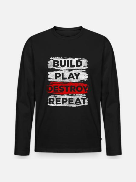 Building blocks Children's World - Men's Premium Organic Long Sleeve Shirt - black