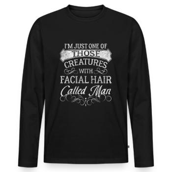 Men's Day Alcohol Boyfriend Gift - Men's Premium Organic Long Sleeve Shirt - black - Front - Nico (187cm)