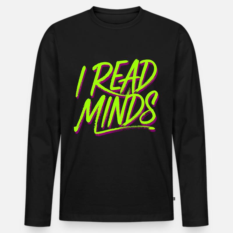 I Read Minds 17 - Männer Premium Bio Langarmshirt - Schwarz