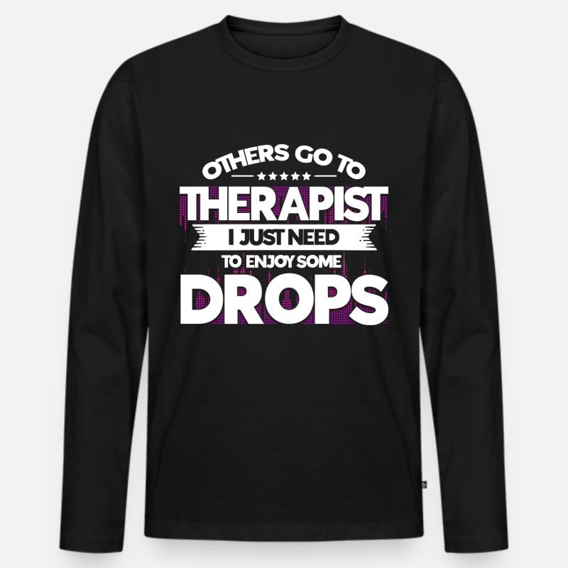 Rave Raver Dubstep Geschenk - Männer Premium Bio Langarmshirt - Schwarz