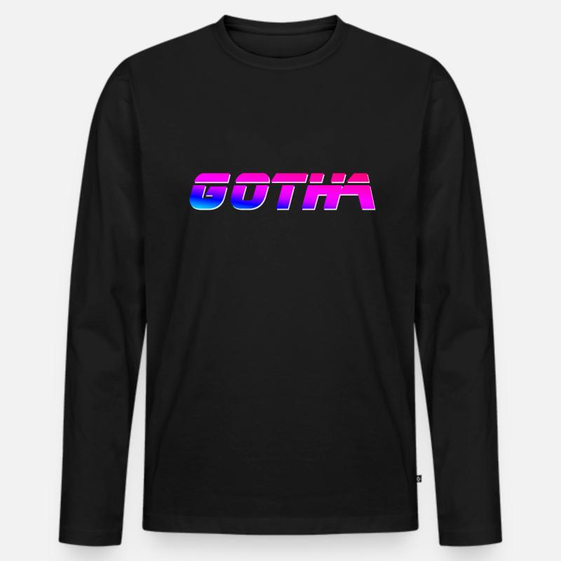 gotha - Männer Premium Bio Langarmshirt - Schwarz