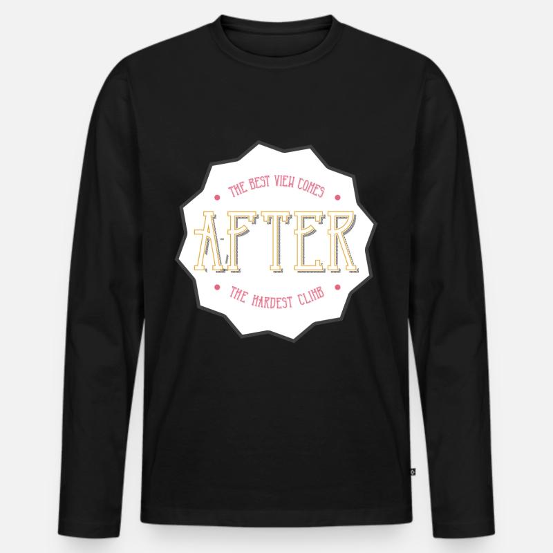 Klettern - Männer Premium Bio Langarmshirt - Schwarz