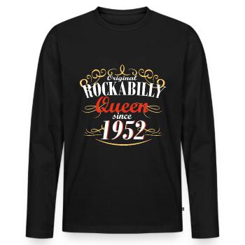 rockabilly since 1952 - Männer Premium Bio Langarmshirt - Schwarz - Vorne - Nico (187cm)