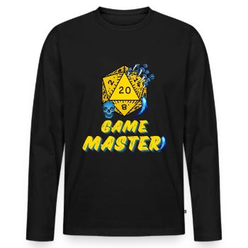 D20 Adventures Game Master RPG - T-shirt manches longues Premium bio Homme - noir - Devant - Nico (187cm)