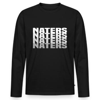 naters valais black and grey - Men's Premium Organic Long Sleeve Shirt - black - Front - Nico (187cm)