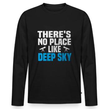 astronomie deep sky - Männer Premium Bio Langarmshirt - Schwarz - Vorne - Nico (187cm)
