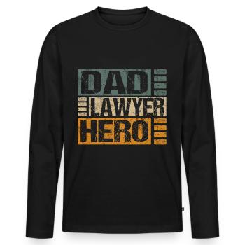 Anwalt Papa Spruch Sprüche Lustige witzige Cool - Männer Premium Bio Langarmshirt - Schwarz - Vorne - Nico (187cm)