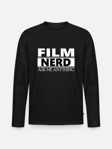 film nerd - Men's Premium Organic Long Sleeve Shirt - black