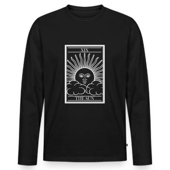 Tarot Karte The Sun Okkult Sonne - Männer Premium Bio Langarmshirt - Schwarz - Vorne - Nico (187cm)