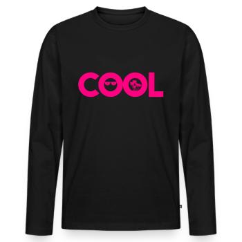 cool sonnenbrille pink - Männer Premium Bio Langarmshirt - Schwarz - Vorne - Nico (187cm)