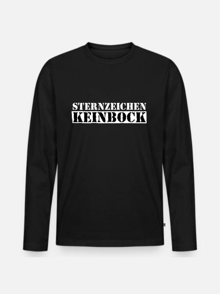 sternzeichen keinbock - Männer Premium Bio Langarmshirt - Schwarz
